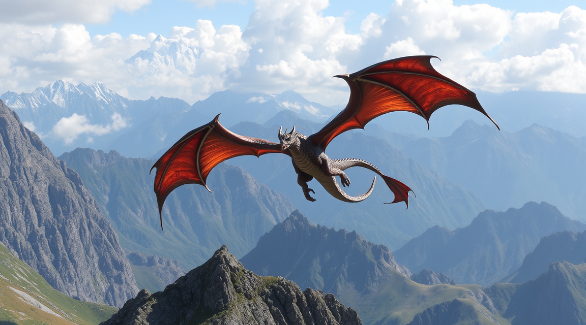 Dragon over mountain 1